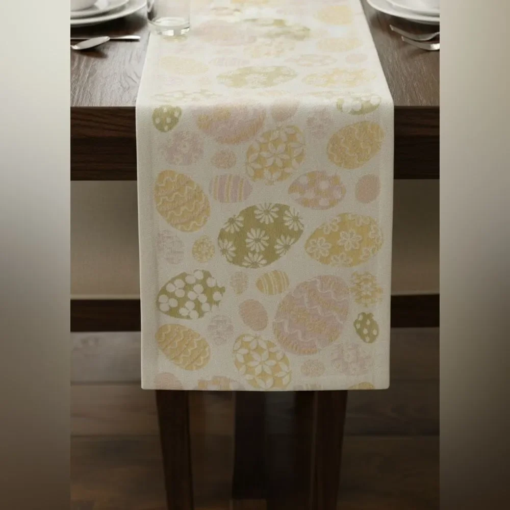 NEW Easter Egg Table Runner Spring Floral 72